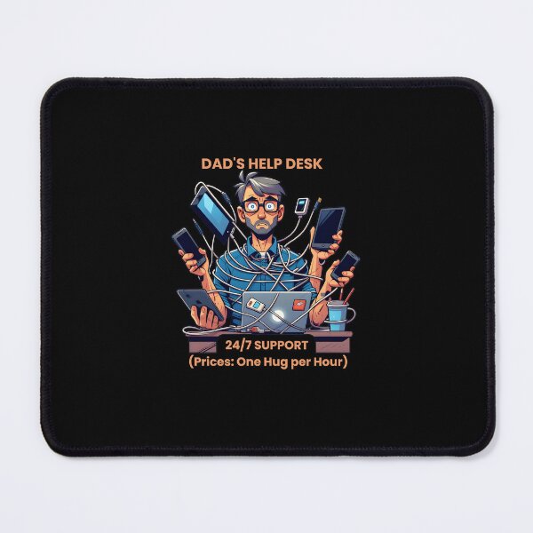 Item preview, Dad Help Desk Specialist 24/7 Family Support Funny Quote designed and sold by StudioArtKate.