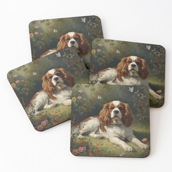 Item preview, Cavalier King Charles in the garden. designed and sold by VéVé's Place.