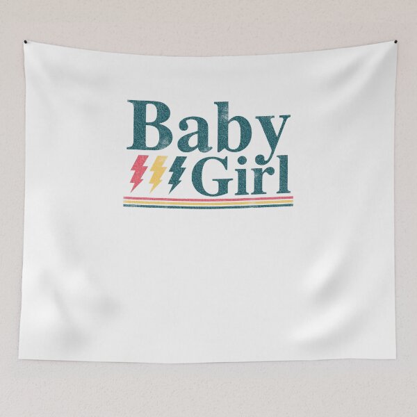 Item preview, Retro Baby Girl Lightning Bolt Vintage designed and sold by The secret storage room.
