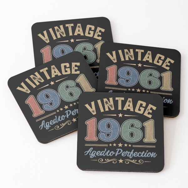 Item preview, Vintage 1961 Aged to Perfection Retro Birthday Design | Born in 1961 | Embroidered Denim Style designed and sold by Silaris Designs.