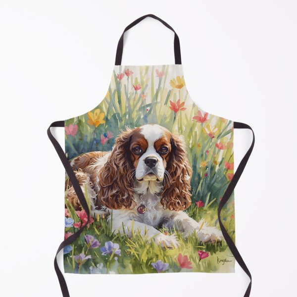 Item preview, Cavalier King Charles in the garden. designed and sold by VéVé's Place.
