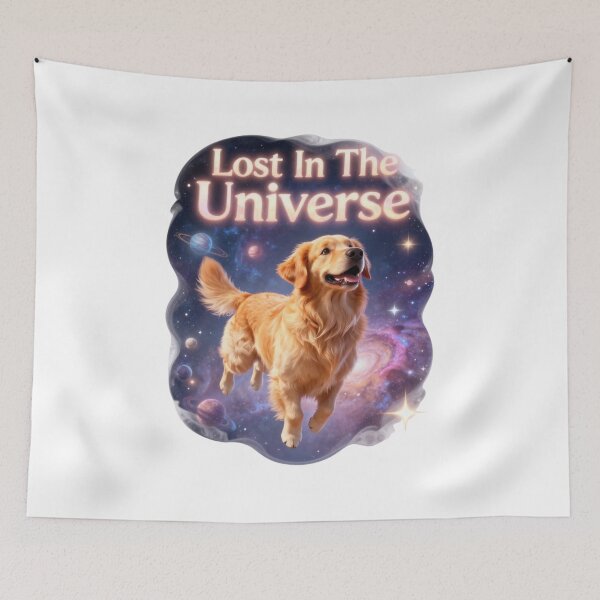 Item preview, Lost In The Universe Cosmic Golden Retriever Shirt designed and sold by GoldenPaw Society.