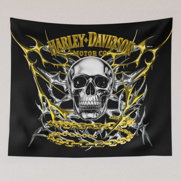 Item preview, Chrome Skull Motorcycle Rider Design designed and sold by Korona Biker Art.