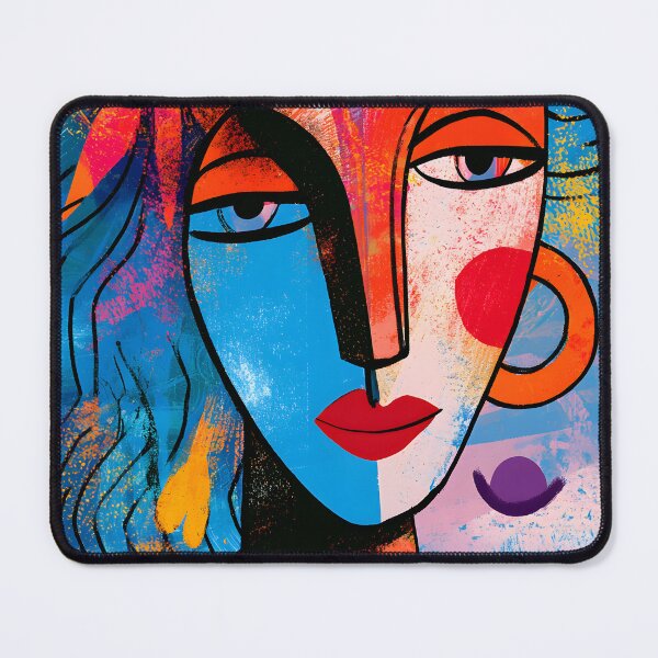 Item preview, Virgo Portrait of Inner Wisdom Abstract Zodiac Maiden Art with Vibrant Geometry and Celestial Grace designed and sold by OlfactoART Studio.