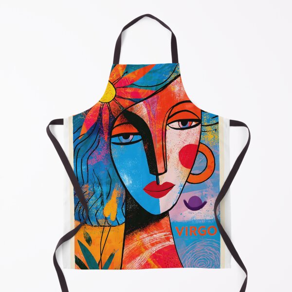 Item preview, Virgo Portrait of Inner Wisdom Abstract Zodiac Maiden Art with Vibrant Geometry and Celestial Grace designed and sold by OlfactoART Studio.