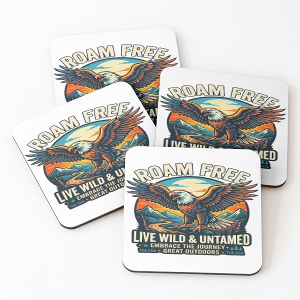 Item preview, Roam Free Eagle - Vintage American Adventure & Nature Graphic designed and sold by MAJCO-ART.