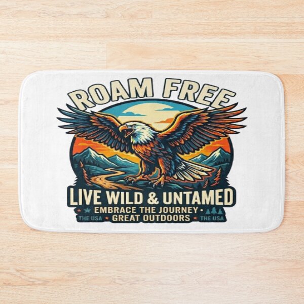 Item preview, Roam Free Eagle - Vintage American Adventure & Nature Graphic designed and sold by MAJCO-ART.