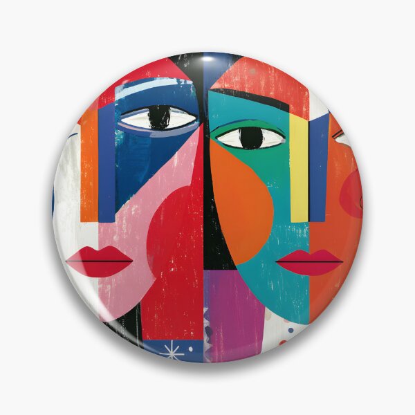 Item preview, Gemini Reflections of a Cosmic Twin Abstract Zodiac Portrait Art with Vibrant Geometry Celestial designed and sold by OlfactoART Studio.
