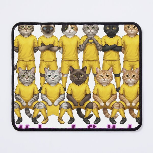 Item preview, CATS ELEVEN -Based on a team photo of a soccer team- designed and sold by LOVEARTDESIGN.