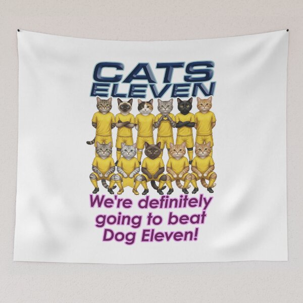 Item preview, CATS ELEVEN -Based on a team photo of a soccer team- designed and sold by LOVEARTDESIGN.