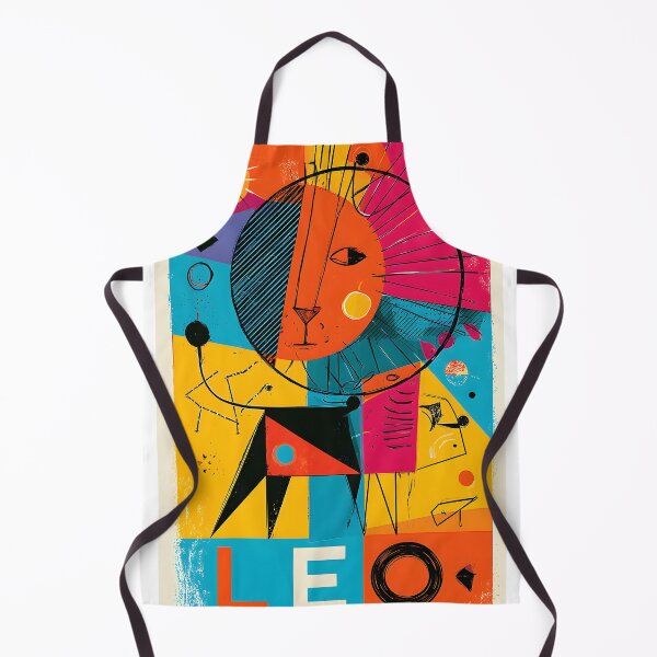 Item preview, Leo Heart of the Golden Pride Abstract Zodiac Lion Art with Vibrant Geometric Patterns designed and sold by OlfactoART Studio.