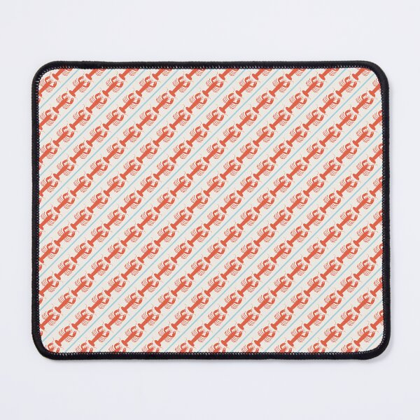 Item preview, Coastal Lobsters and Stripes Diagonal Pattern Orange Light Blue Cream designed and sold by kierkegaard.