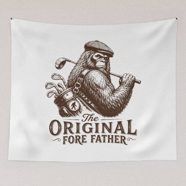 Item preview, The Original Fore Father Funny Golfing Bigfoot Golfer Gift designed and sold by gunaone-design.