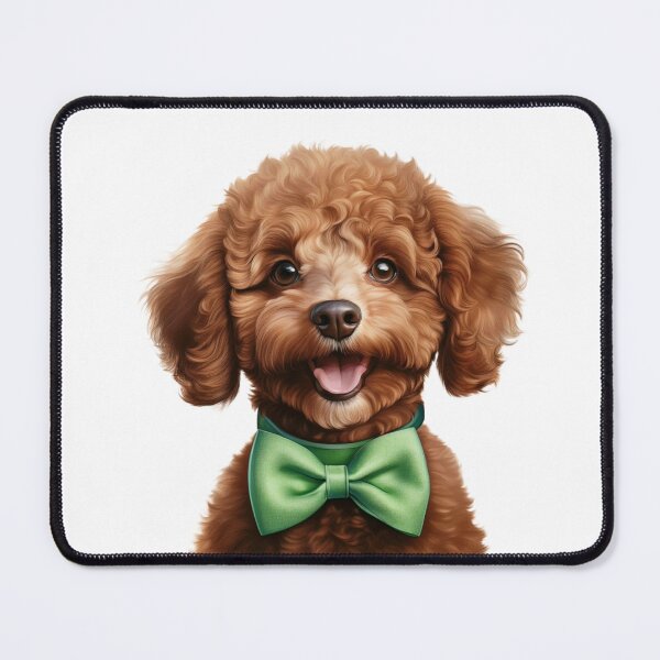 Item preview, TOY POODLE with Green Bow Tie designed and sold by MCreations0519.