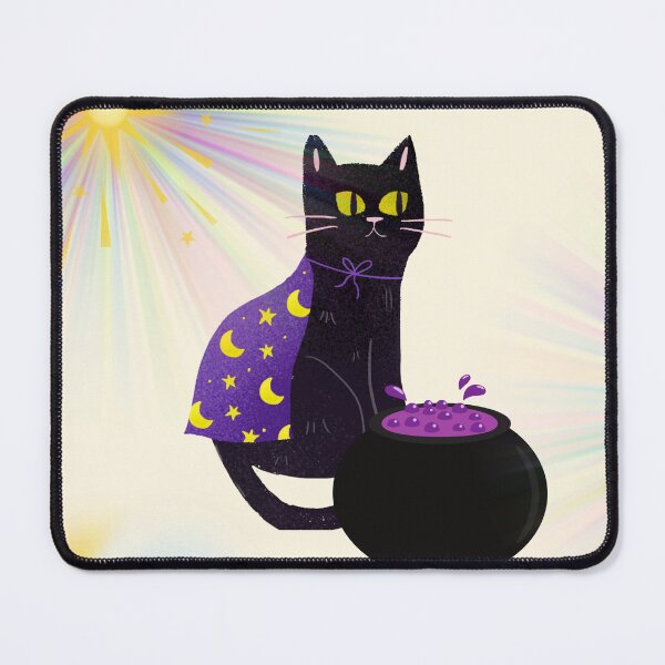 Item preview, Black Cat Witch Cauldron Magic designed and sold by AetherNest.