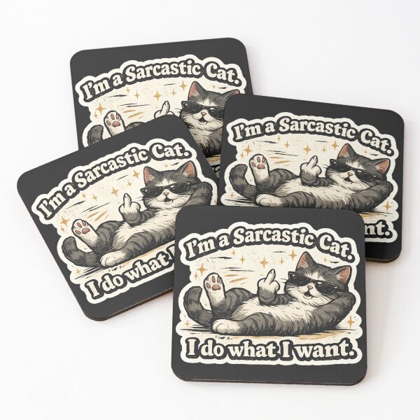 Item preview, Sarcastic Cat I Do What I Want Funny Cat Sticker designed and sold by piketo.