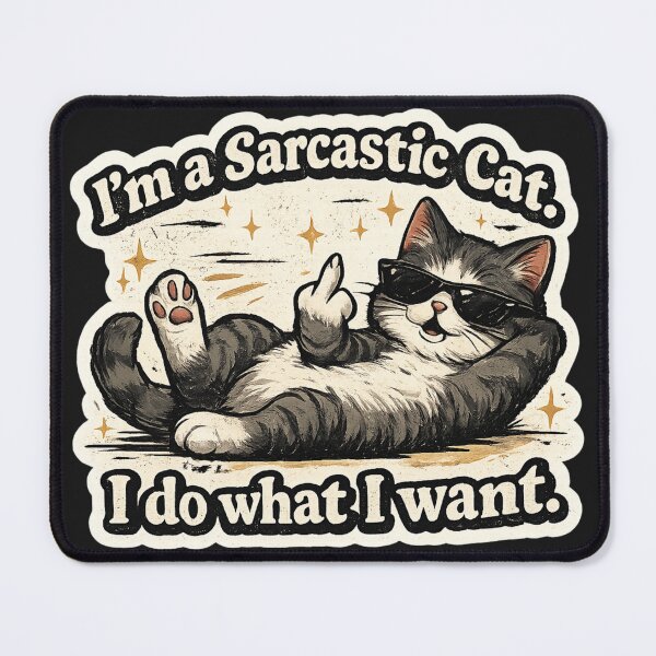 Item preview, Sarcastic Cat I Do What I Want Funny Cat Sticker designed and sold by piketo.