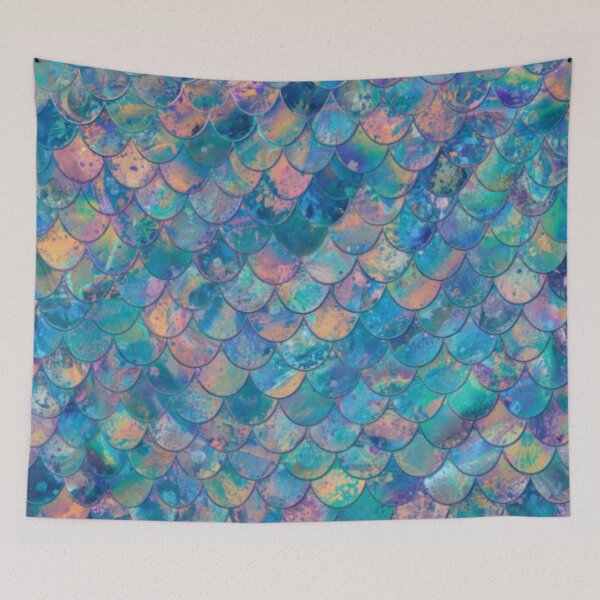Item preview, Colorful Pretty Mermaid Print designed and sold by SeaStarMermaids.