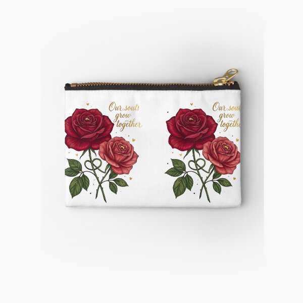 Item preview, Our Souls Grow Together Two Entwined Roses Crimson and Soft Pink designed and sold by Good Vibes .