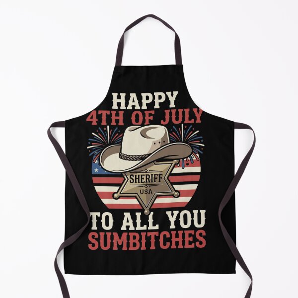 Item preview, Happy 4th of July To All You Sumbitches Funny Patriotic Sheriff designed and sold by Canvas Vibe Studio.