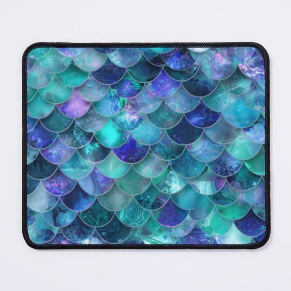 Item preview, Cute Mermaid Print Blue Teal Purple designed and sold by SeaStarMermaids.