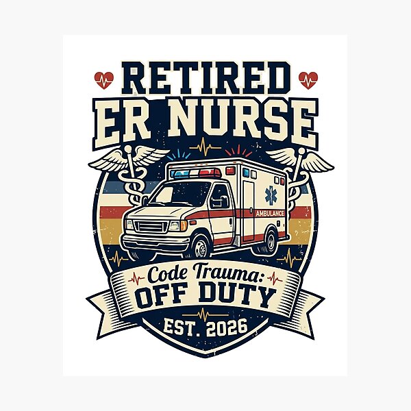 Item preview, Retired ER Nurse Code Trauma Off Duty EST 2026 Ambulance Nurse Retirement Gift Classic T-Shirt  designed and sold by podlook.