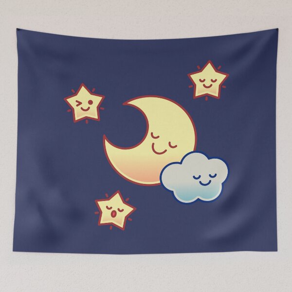 Item preview, Sleepover (Moon, Stars, and Cloud) designed and sold by knitetgantt.