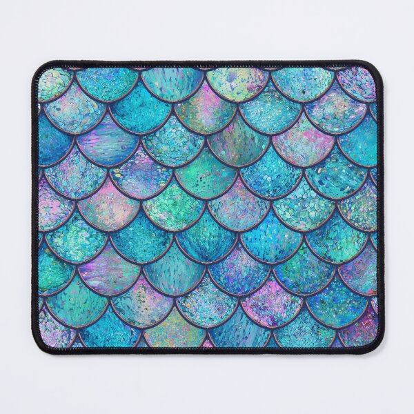 Item preview, Cute Mermaid Print Pink Teal designed and sold by SeaStarMermaids.