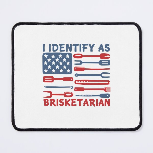 Item preview, I Identify As Brisketarian - BBQ Smoker Grilling Pitmaster Barbecue American Flag designed and sold by gunaone-design.