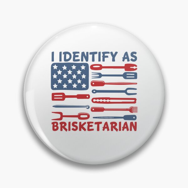 Item preview, I Identify As Brisketarian - BBQ Smoker Grilling Pitmaster Barbecue American Flag designed and sold by gunaone-design.