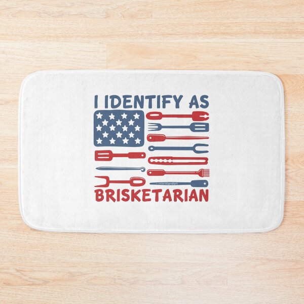 Item preview, I Identify As Brisketarian - BBQ Smoker Grilling Pitmaster Barbecue American Flag designed and sold by gunaone-design.