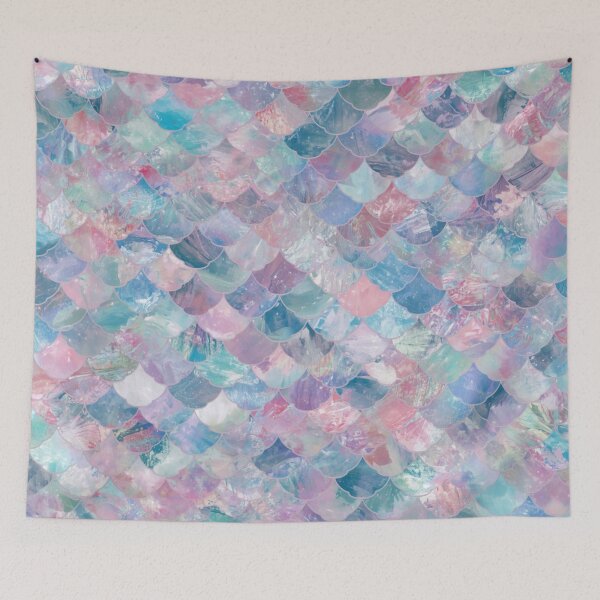 Item preview, Pastel Cute Mermaid Print Pink designed and sold by SeaStarMermaids.