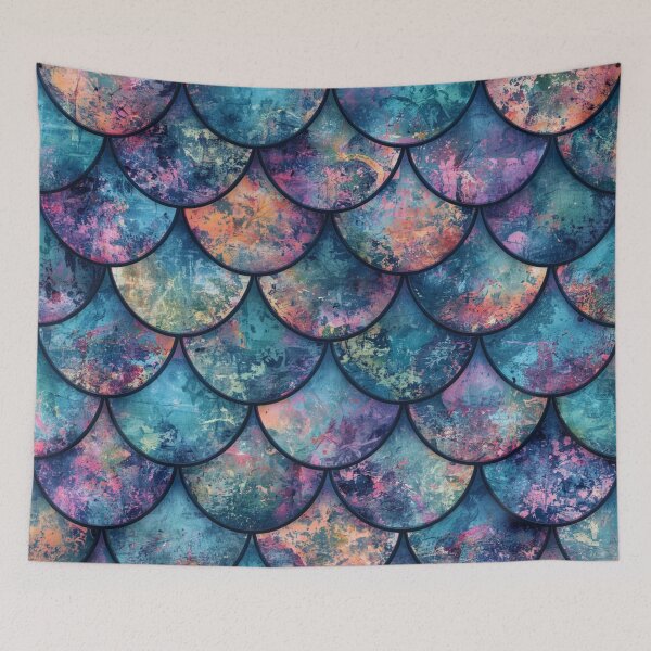 Item preview, Colorful Purple Mermaid Print  designed and sold by SeaStarMermaids.