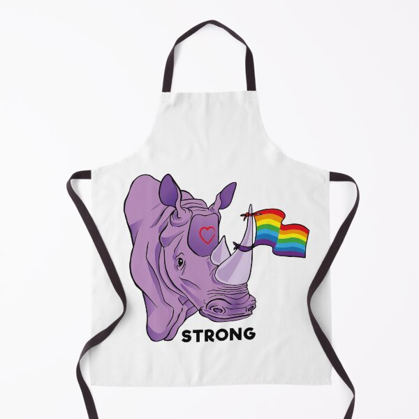 Item preview, Strong violet rhino with rainbow flag designed and sold by Konopikyu.