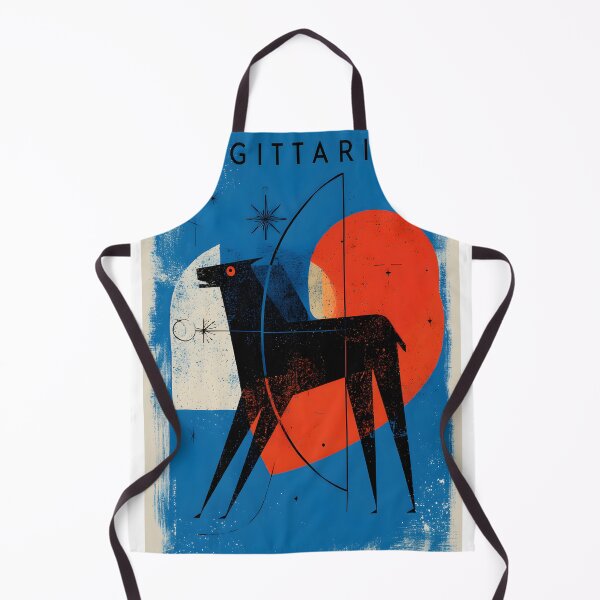 Item preview, Sagittarius Chasing Horizons Abstract Zodiac Centaur Art with Geometric Cosmic Precision designed and sold by OlfactoART Studio.