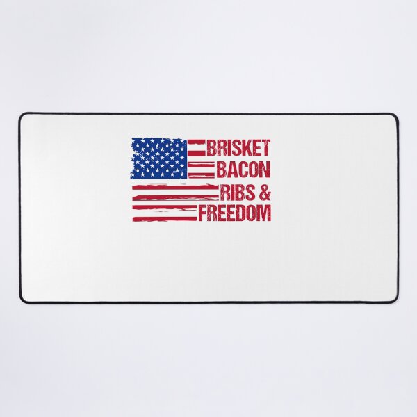 Item preview, Brisket Bacon Ribs & Freedom Patriotic BBQ Flag Summer Grilling 4th of July Independence Day Cookout Party American USA designed and sold by gunaone-design.