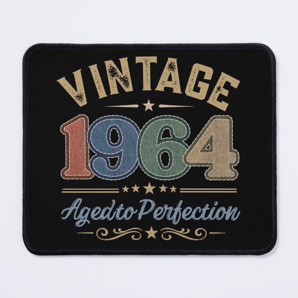 Item preview, Vintage 1964 Aged to Perfection Retro Birthday Design | Born in 1964 | Embroidered Denim Style designed and sold by Silaris Designs.