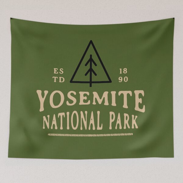 Item preview, Yosemite National Park Vintage Text Design designed and sold by American Travels.