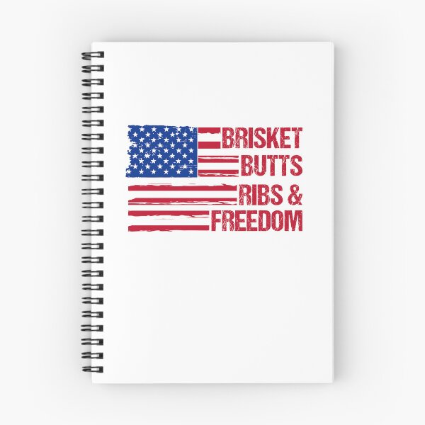 Item preview, Brisket Butts Ribs and Freedom - BBQ USA Flag Funny Patriotic Food 4th of July designed and sold by gunaone-design.
