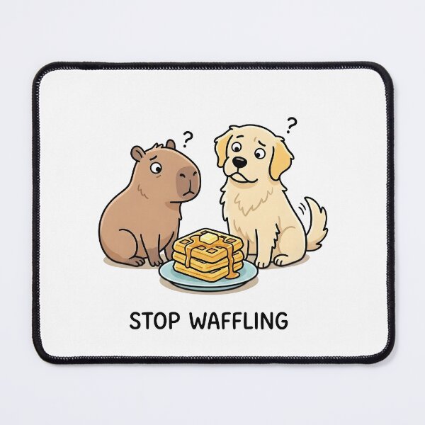 Item preview, Stop Waffling Capybara And Dog Indecisive designed and sold by laughingshirts.