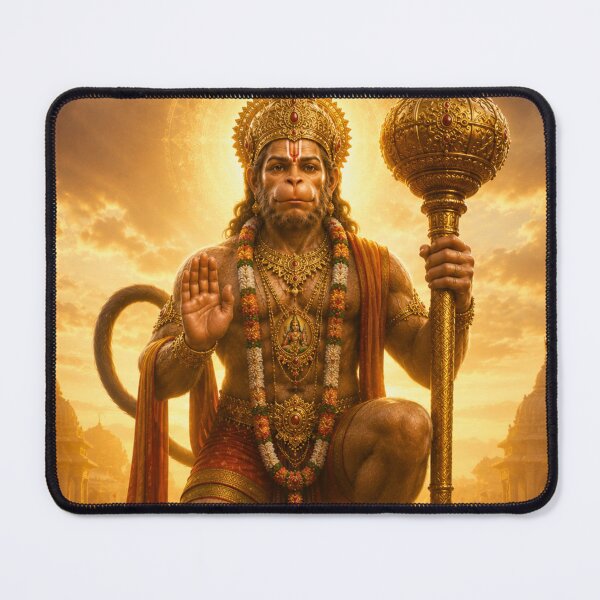 Item preview, Lord Hanuman Blessing Devotees – Divine Protection Hindu Wall Art | Spiritual Home Decor designed and sold by Homyar.
