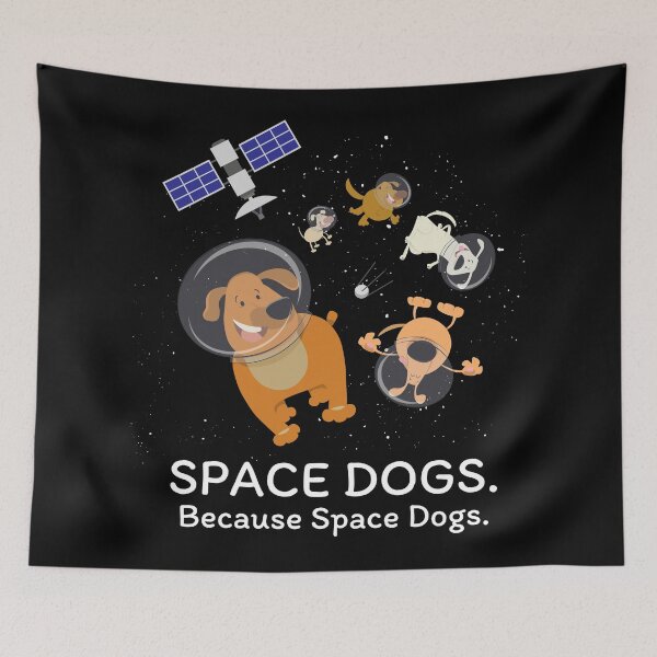Item preview, Space Dogs - spaceship galaxy satellite dogs designed and sold by anziehend.