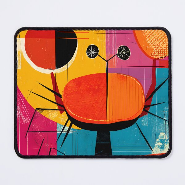 Item preview, Cancer Beneath the Moonlit Currents Abstract Zodiac Crab Art with Vibrant Geometry designed and sold by OlfactoART Studio.