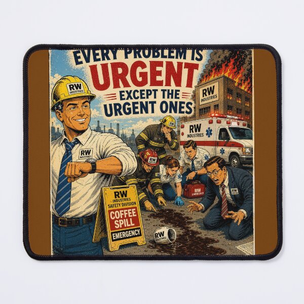 Item preview, Priorities - Funny Corporate Office Satire Poster designed and sold by DeadpanYard.