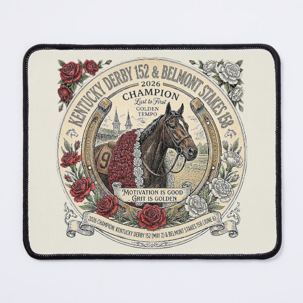 Item preview, Golden Tempo: 2026 Derby & Belmont Champion horse racing gifts and more designed and sold by Ginny Luttrell.
