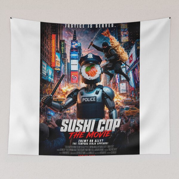 Item preview, Sushi Cop: Cyberpunk Justice - The Tempura Ninja Battle designed and sold by Surreal Characters & Cute Pups.