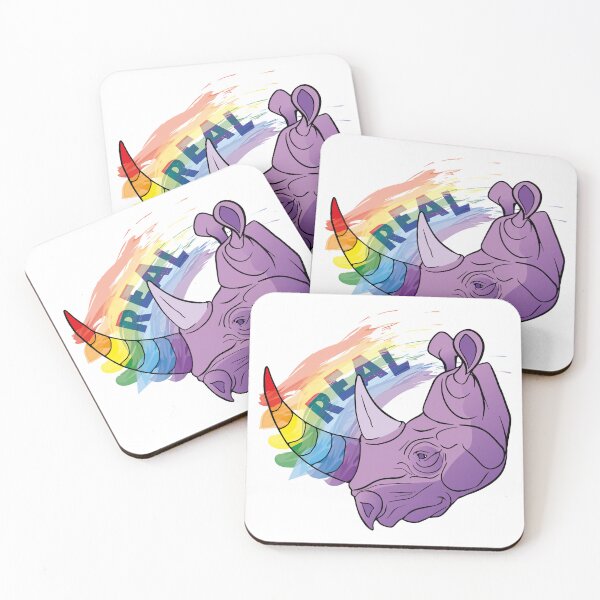 Item preview, Real violet rhino with rainbow colors designed and sold by Konopikyu.
