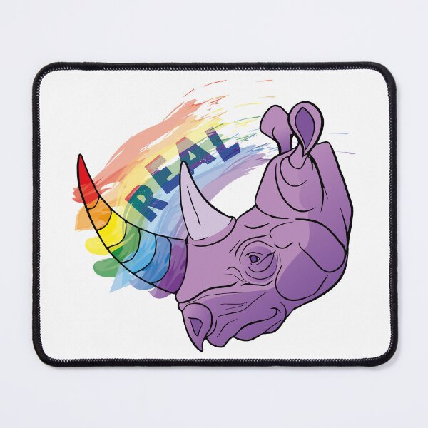 Item preview, Real violet rhino with rainbow colors designed and sold by Konopikyu.
