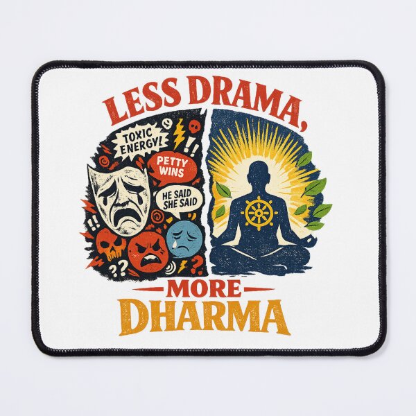 Item preview, Less Drama More Dharma Mind Balance Tee designed and sold by Dresut.