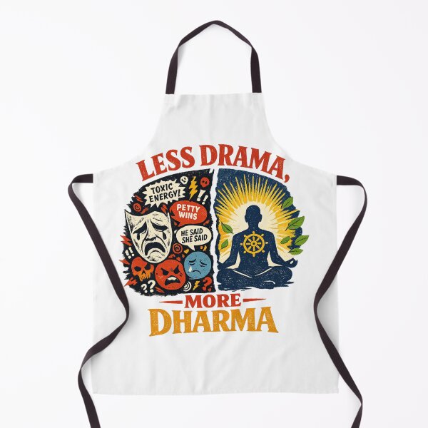 Artikelvorschau, Weniger Drama, mehr Dharma – T-Shirt für mentale Ausgeglichenheit entworfen und verkauft von Dresut.